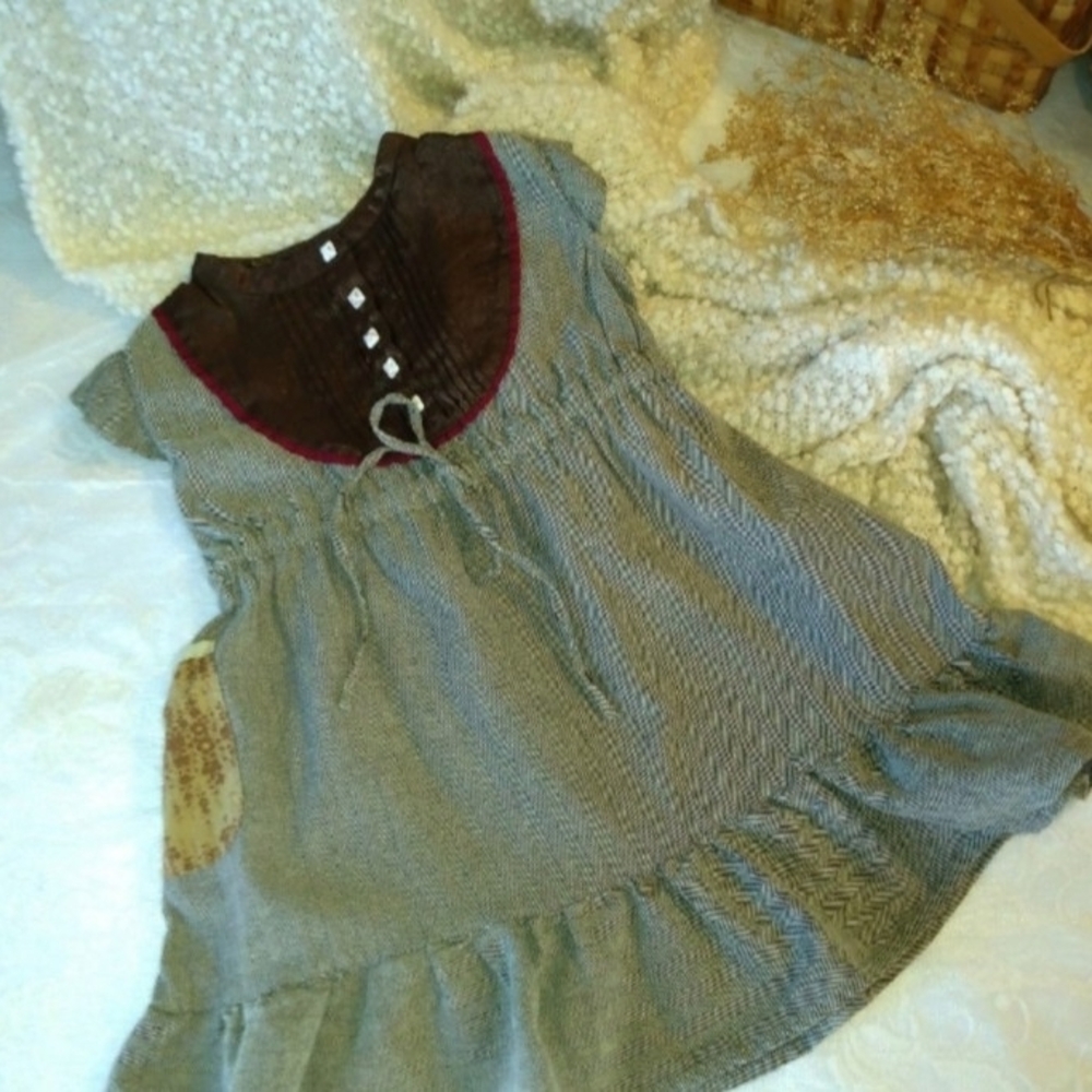 Matilda Jane Gray and Brown Casual Kids Dress